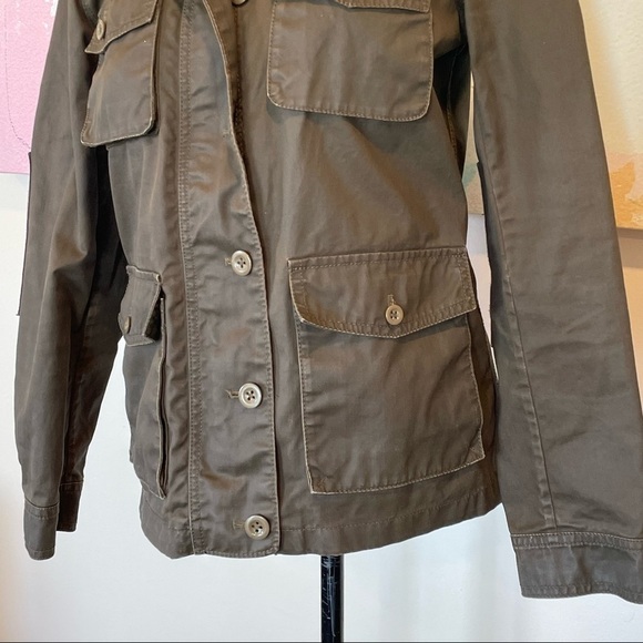 J. Crew Washed & Aged Utility Jacket brown Small. - Picture 4 of 8